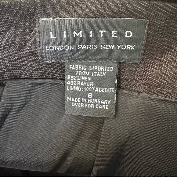 The Limited Black Linen Blend Pencil Skirt. Knee Length. Lined. Size 6 - Picture 2 of 10